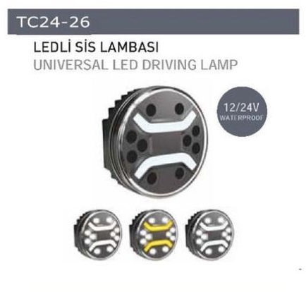 LEDLİ OVAL SİS LAMBASI 12/24 VOLT SU GEÇİRMEZ