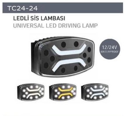 LEDLİ KARE SİS LAMBASI 12/24 VOLT SU GEÇİRMEZ